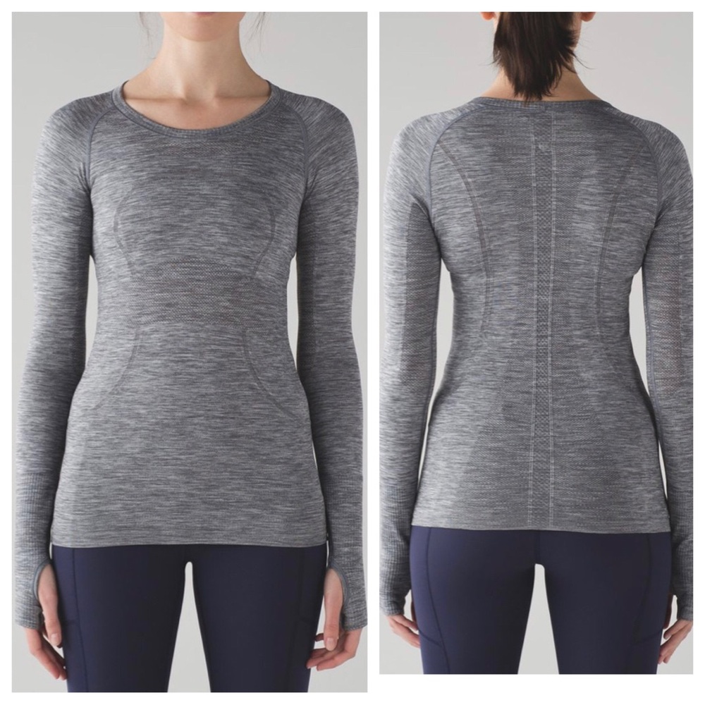 Lululemon Long Sleeve Swiftly Heather Grey 10